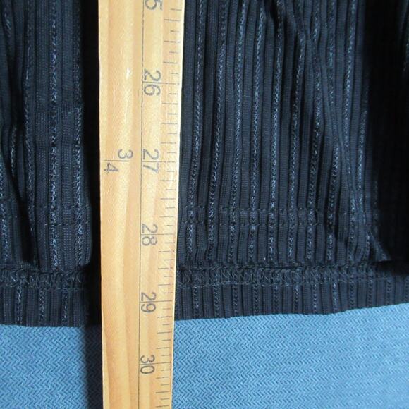 Vintage Raffi Linea Uomo Shirt Mens XL Black Ribbed Knit Short Sleeve 90s Italy - Picture 3 of 7